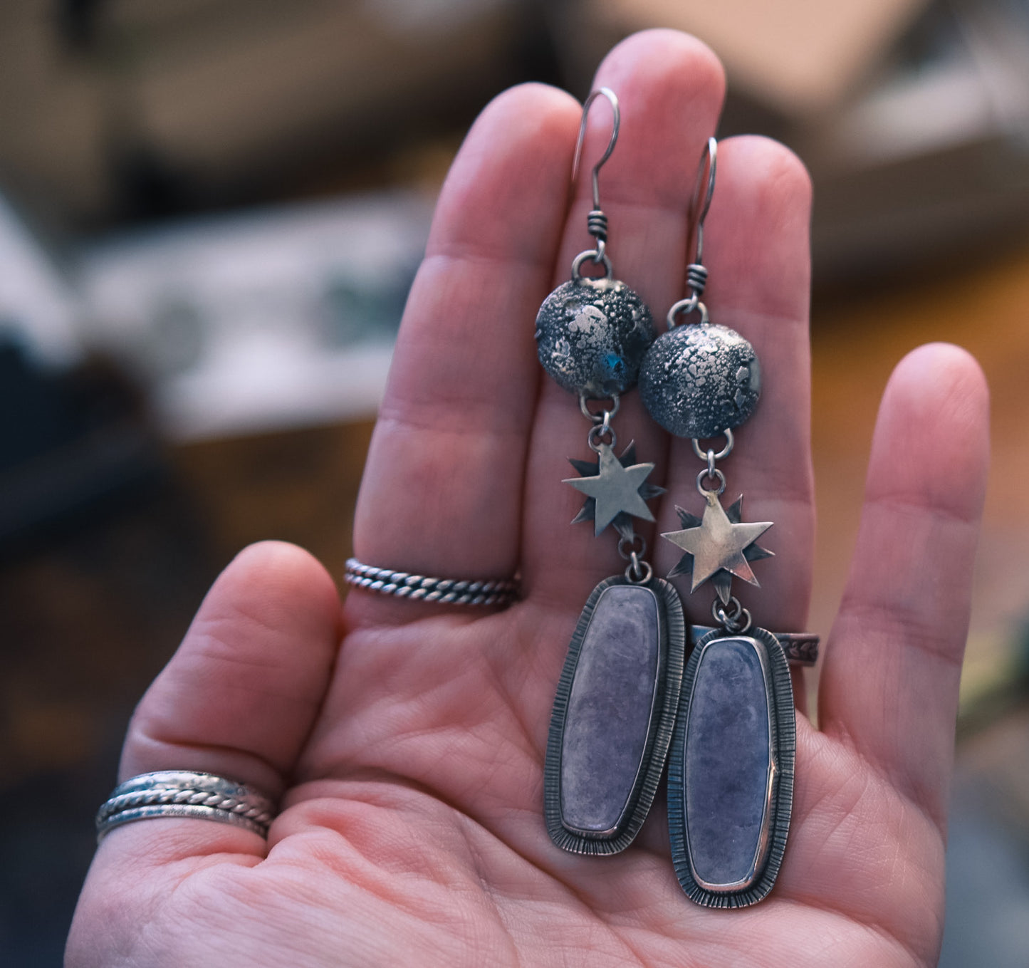 Moon and Stars Earrings