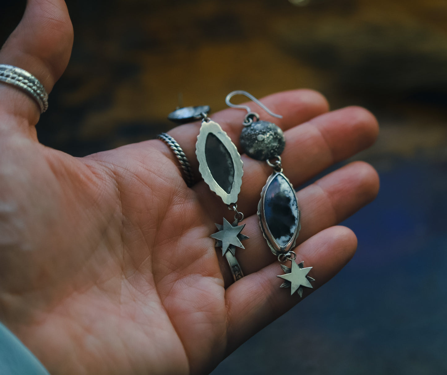 Moon and Stars Earrings