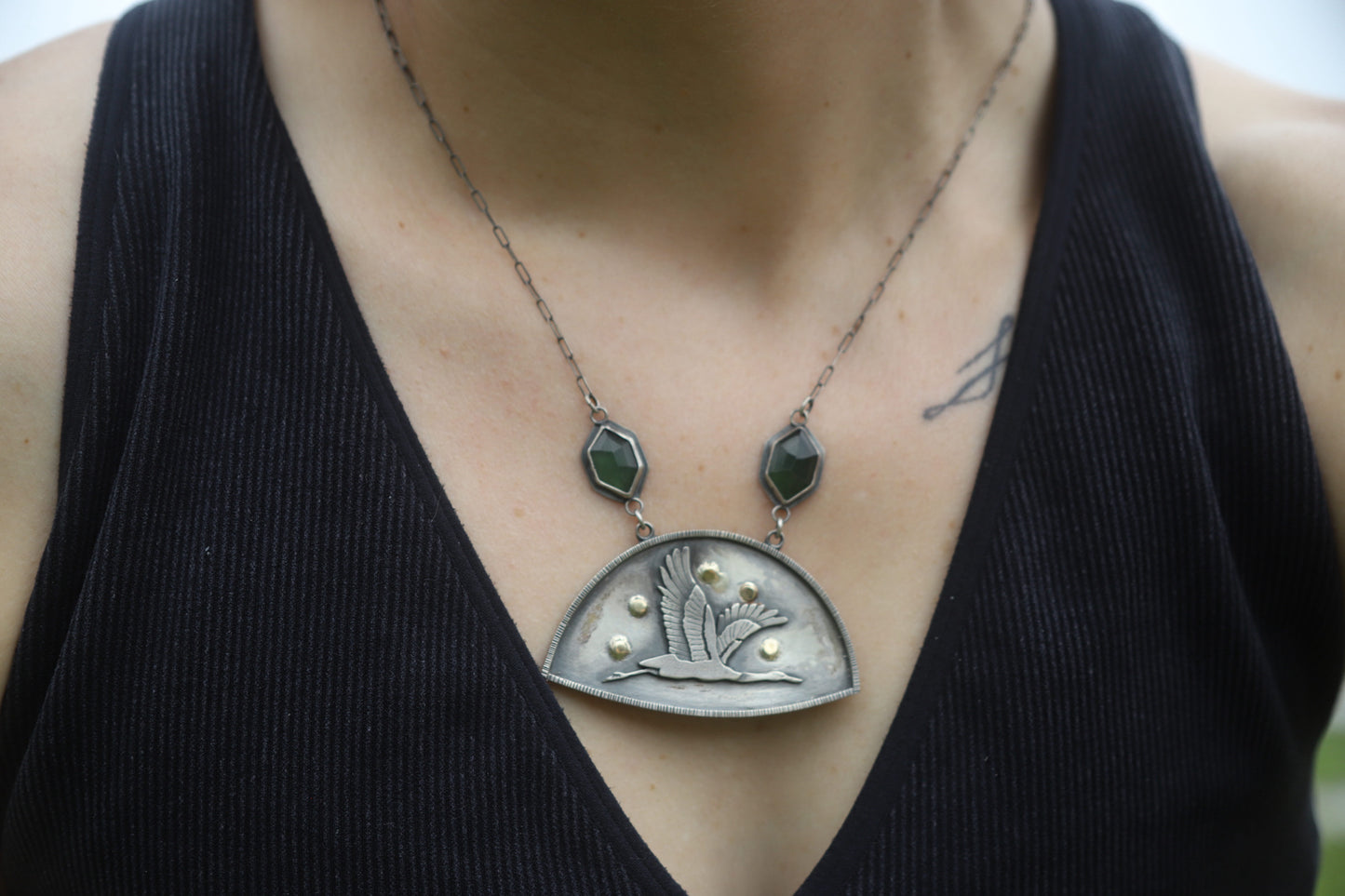 Sandhill in Flight Necklace