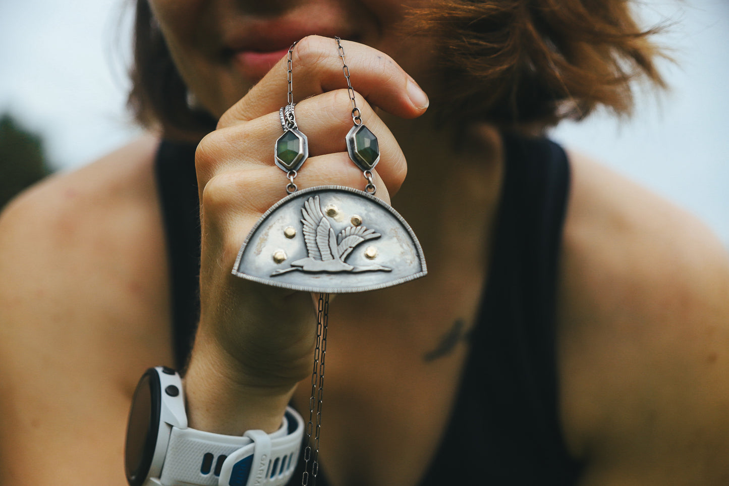 Sandhill in Flight Necklace