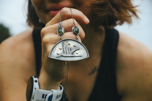 Sandhill in Flight Necklace